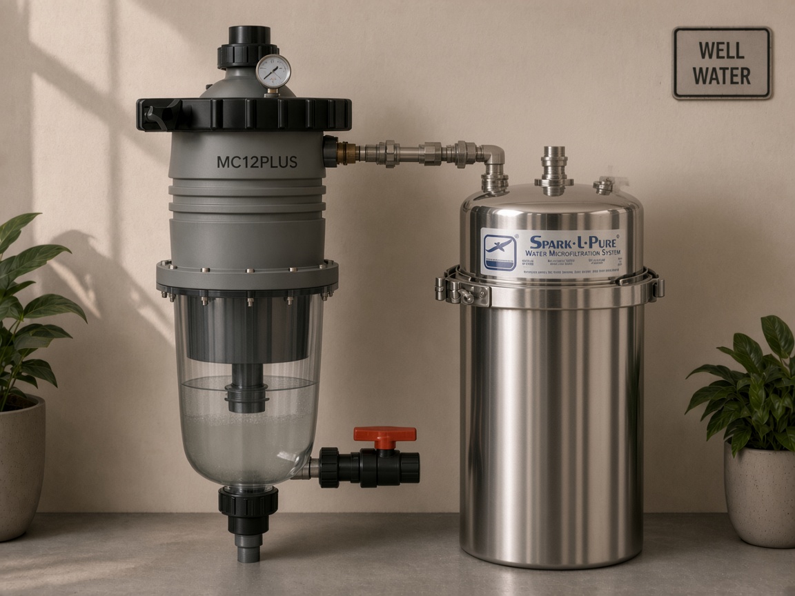 Omnify — MC12PLUS fermé + Spark-L-Pure inox (puits / forage)